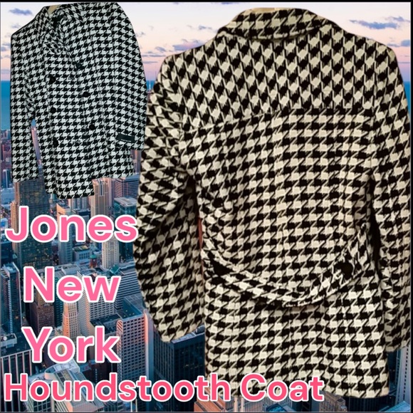 🎁NWOT JONES NY ❄️ Size 4 40% wool coat ◻️🖤 - Picture 1 of 7